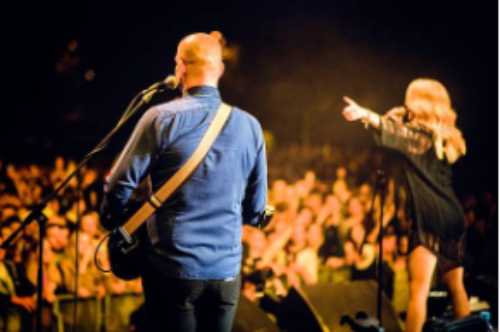 Doing a live show for local fans